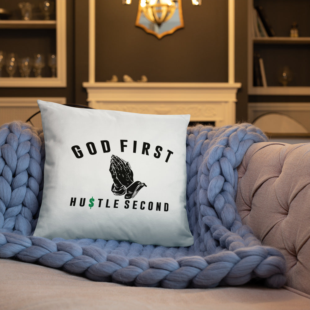 GOD FIRST Basic Pillow (WHITE) - IGOTUS