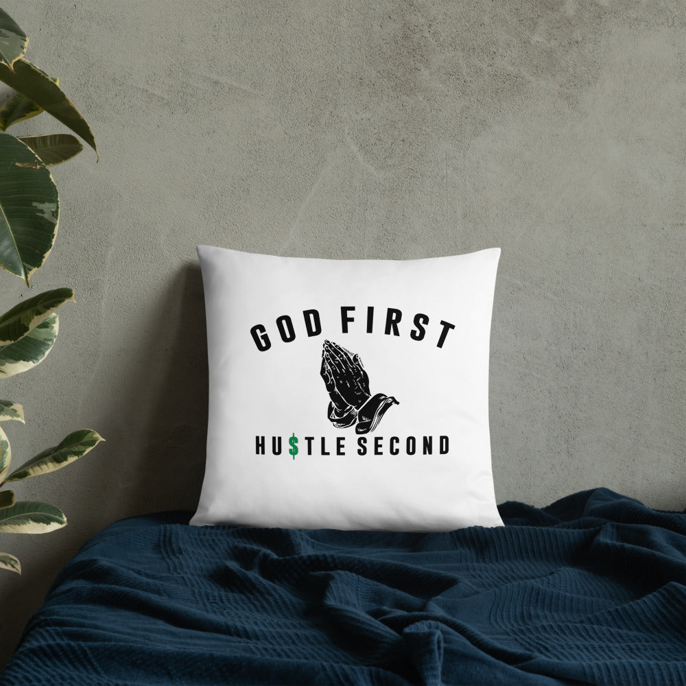 GOD FIRST Basic Pillow (WHITE) - IGOTUS