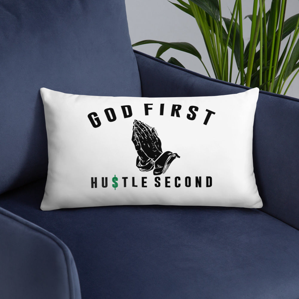 GOD FIRST Basic Pillow (WHITE) - IGOTUS