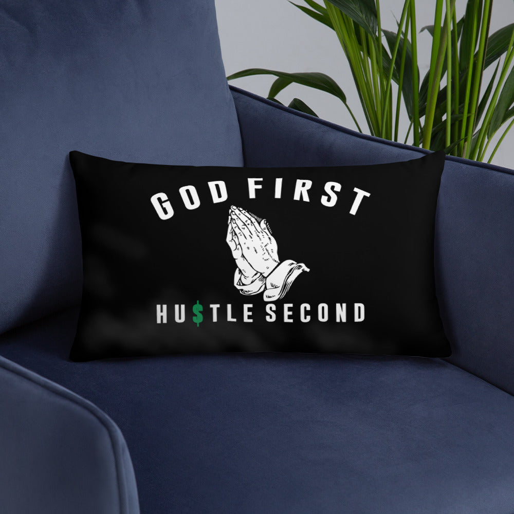 GOD FIRST Basic Pillow (BLACK) - IGOTUS