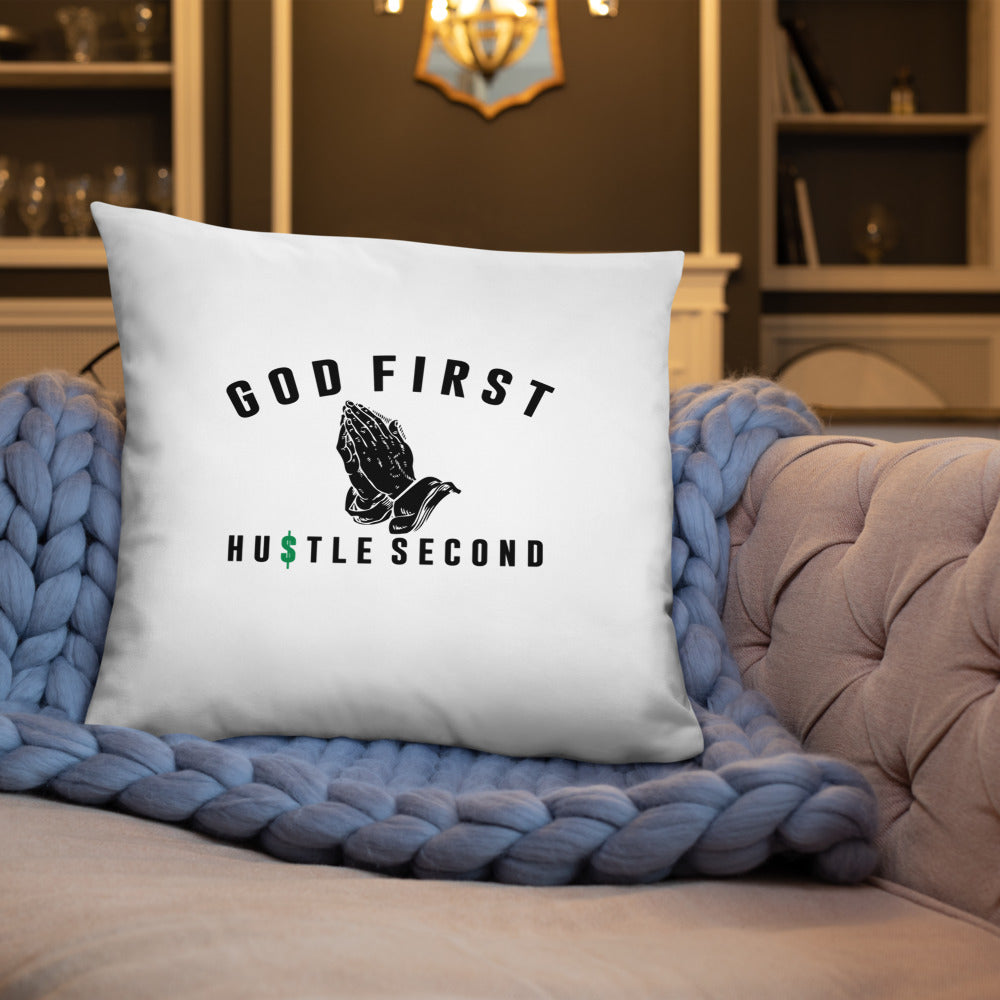 GOD FIRST Basic Pillow (WHITE) - IGOTUS