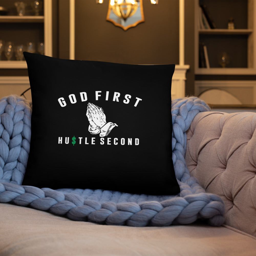 GOD FIRST Basic Pillow (BLACK) - IGOTUS