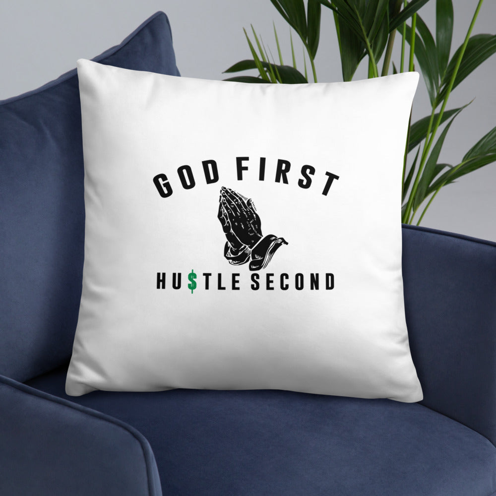 GOD FIRST Basic Pillow (WHITE) - IGOTUS