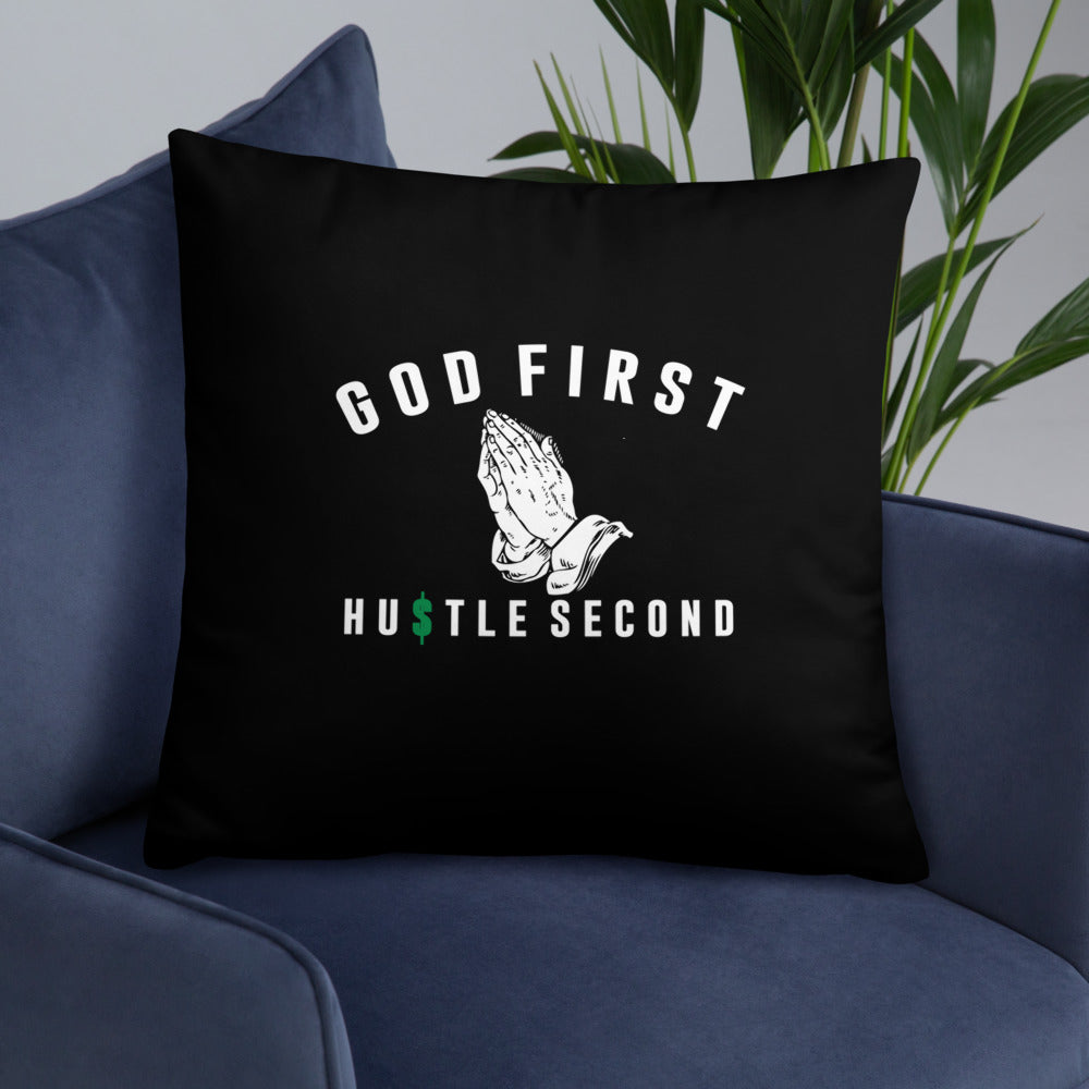 GOD FIRST Basic Pillow (BLACK) - IGOTUS