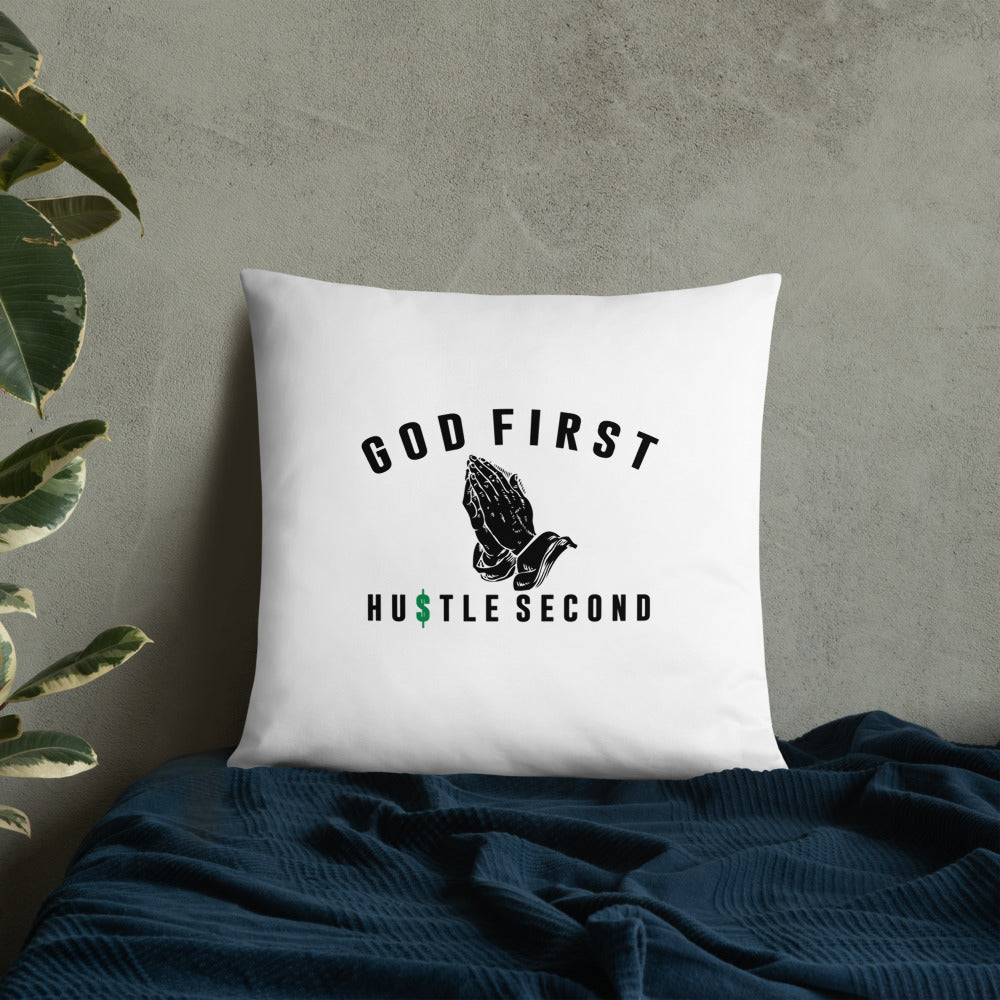 GOD FIRST Basic Pillow (WHITE) - IGOTUS