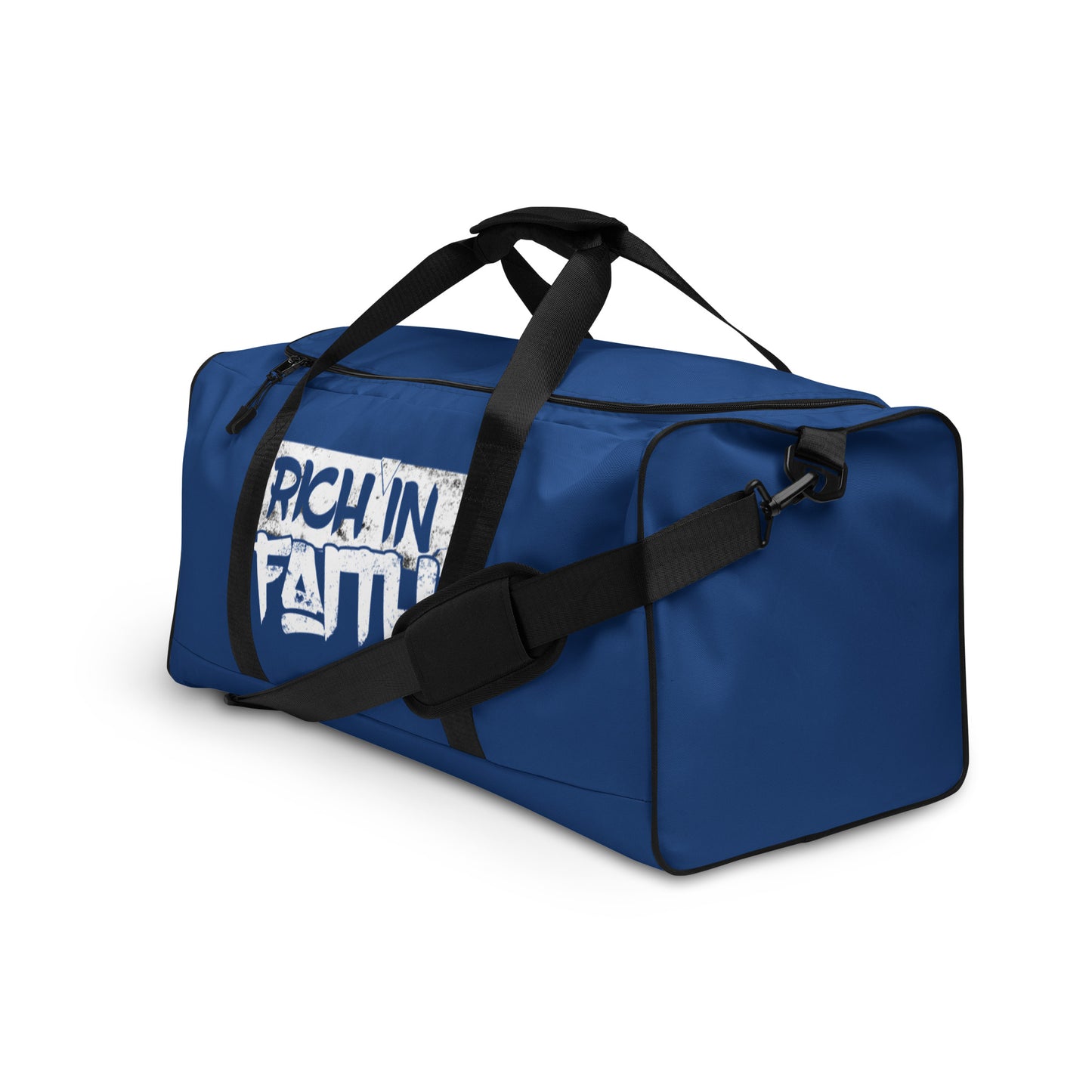 Rich in Faith Duffle bag | Blue - IGOTUS