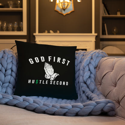 GOD FIRST Basic Pillow (BLACK) - IGOTUS