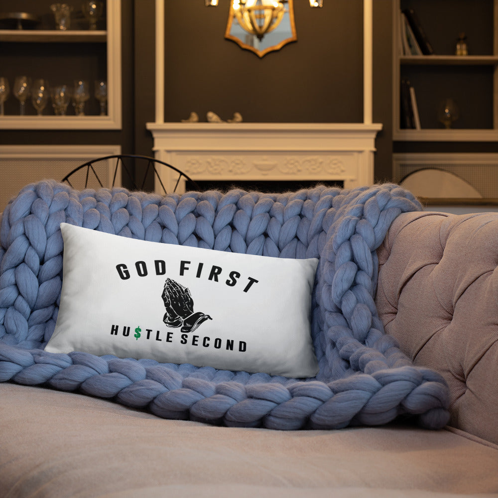 GOD FIRST Basic Pillow (WHITE) - IGOTUS