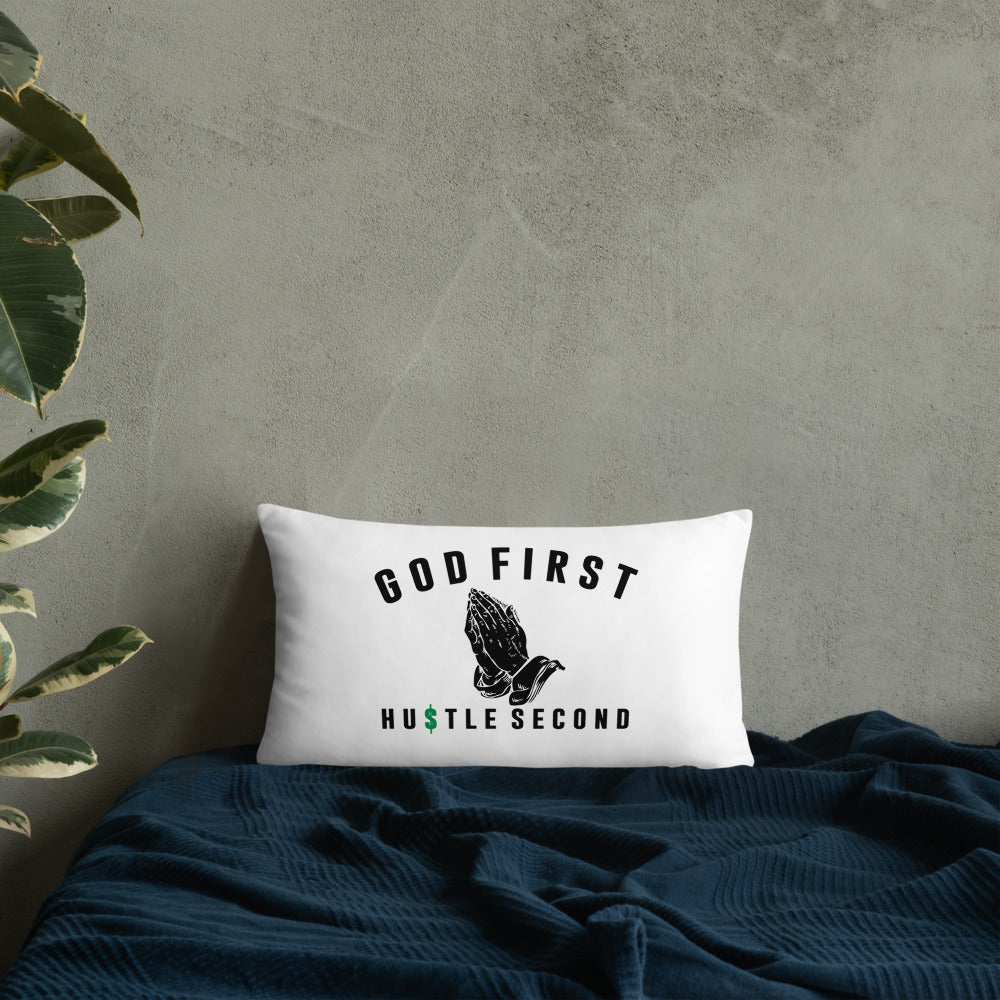 GOD FIRST Basic Pillow (WHITE) - IGOTUS