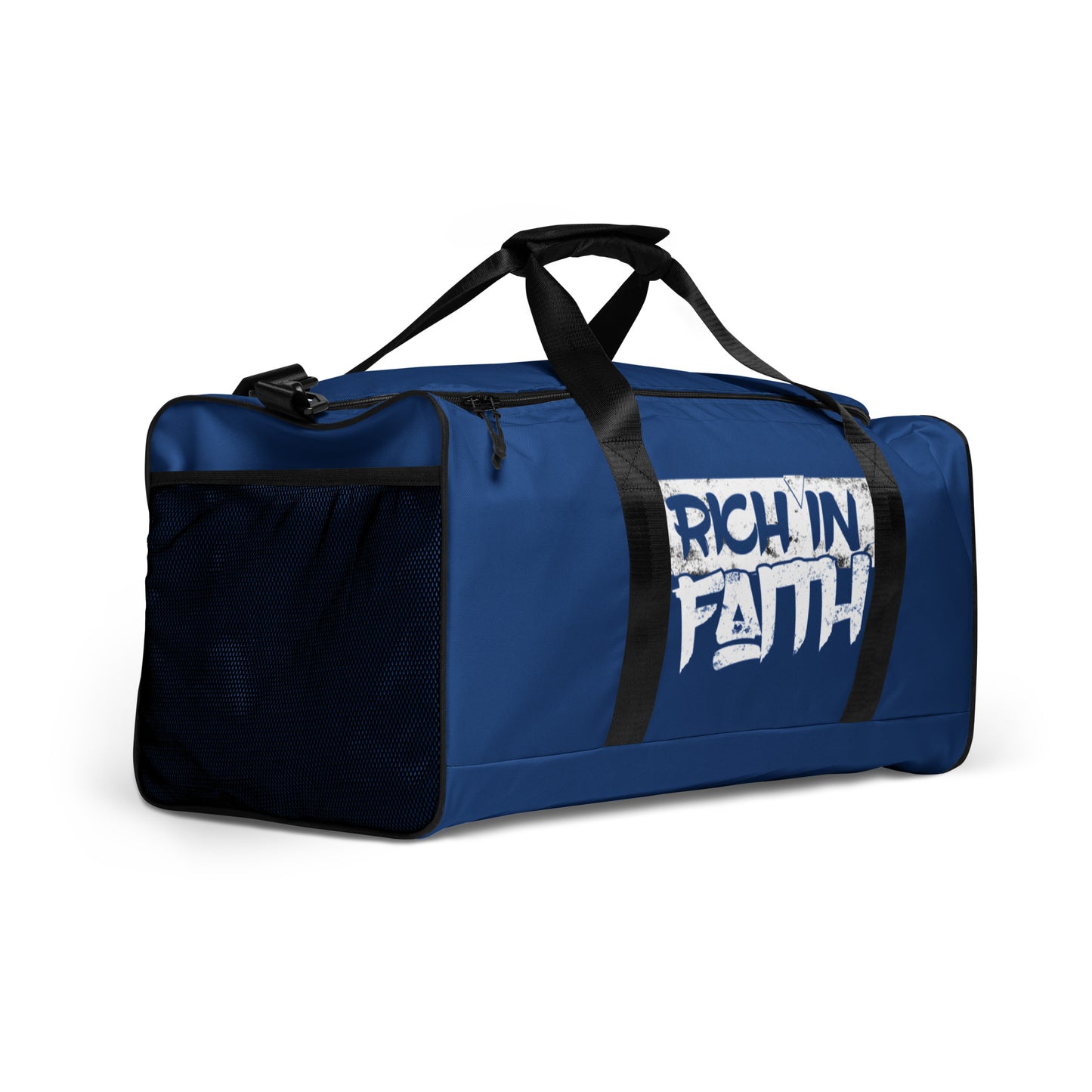 Rich in Faith Duffle bag | Blue - IGOTUS